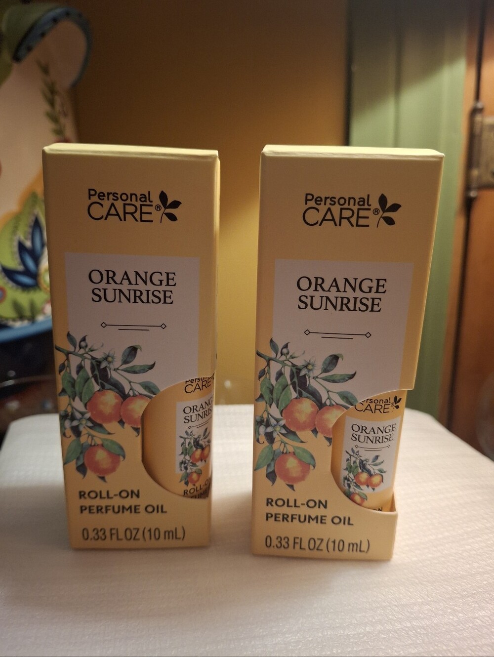 Orange Sunrise Roll-On Perfume Oil 2 Bottles 0.33 FL OZ (10ML) Ea. New In Box